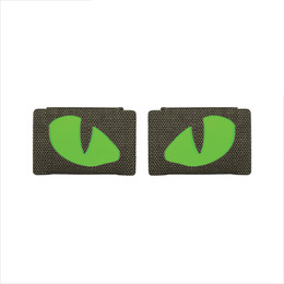 M-Tac нашивка Tiger Eyes Laser Cut (пара) Ranger Green/Green/GID. Фото 2