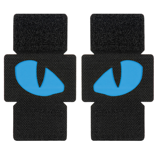 M-Tac нашивка Tiger Eyes Laser Cut (пара) Black/Blue/GID