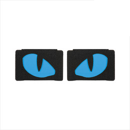 M-Tac нашивка Tiger Eyes Laser Cut (пара) Black/Blue/GID