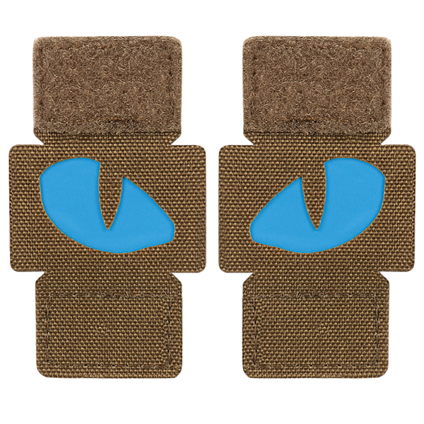 M-Tac нашивка Tiger Eyes Laser Cut (пара) Coyote/Blue/GID