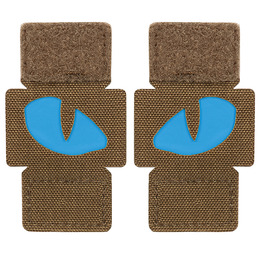 M-Tac нашивка Tiger Eyes Laser Cut (пара) Coyote/Blue/GID