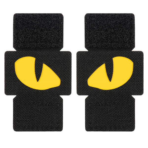 M-Tac нашивка Tiger Eyes Laser Cut (пара) Black/Yellow/GID