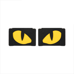 M-Tac нашивка Tiger Eyes Laser Cut (пара) Black/Yellow/GID