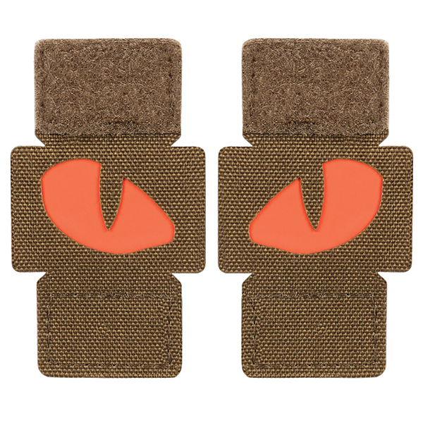 M-Tac нашивка Tiger Eyes Laser Cut (пара) Coyote/Red/GID