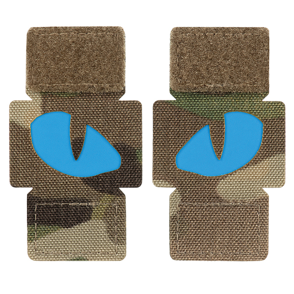 M-Tac нашивка Tiger Eyes Laser Cut (пара) Multicam/Blue/GID