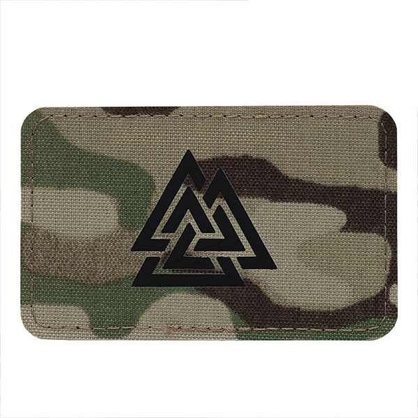 M-Tac нашивка Валькнут горизонтальна Laser Cut Multicam/Black