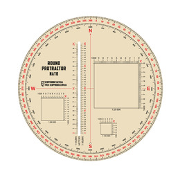 Ruler PROTRACTOR ROUND NATO (d=130 mm) (ЕТ)
