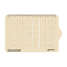 Stencil (10 mm) of letters, characters and numbers (NATO) 228x130 (mm)