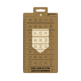 Stencil (10 mm) of letters, characters and numbers (NATO) 228x130 (mm)