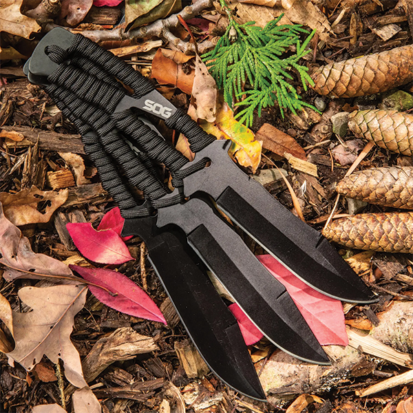 Набір ножів SOG Throwing Knives, Paracord Wrapped Sheath. Фото 6