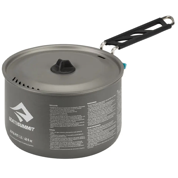 Каструля алюмінієва зі складною ручкою Alpha Pot Black, 3700 мл від Sea to Summit 