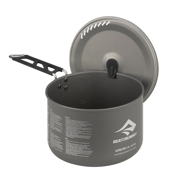 Каструля алюмінієва зі складною ручкою Alpha Pot Black, 3700 мл від Sea to Summit . Фото 2