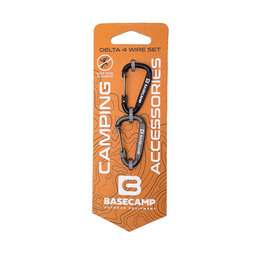 Набір алюмінієвих сервісних карабінів Base Camp Delta 4 Wire Set 2 шт. Black/Grey