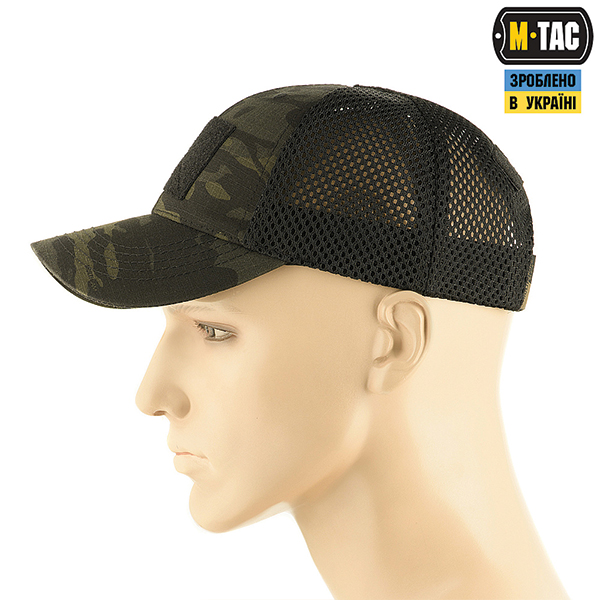M-Tac бейсболка тактична з сіткою Multicam Black. Фото 2