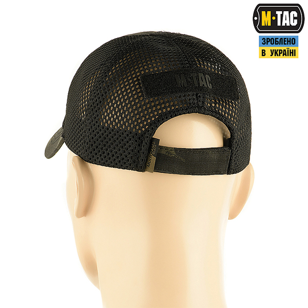 M-Tac бейсболка тактична з сіткою Multicam Black. Фото 3