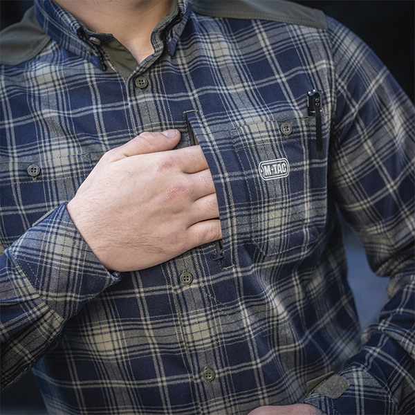 M-Tac сорочка Redneck Shirt Olive/Navy Blue. Фото 13