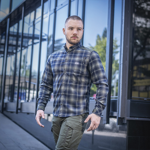 M-Tac сорочка Redneck Shirt Olive/Navy Blue. Фото 9