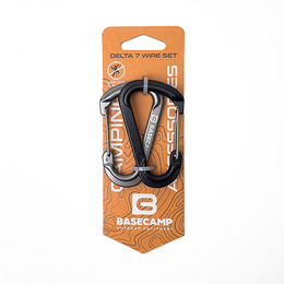 Набір алюмінієвих карабінів Base Camp Delta 7 Wire Set 2 шт. Black/Grey