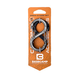 Набір алюмінієвих сервісних карабінів Base Camp Sigma 8 Wire Set 2 шт. Black/Grey