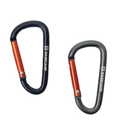Набір алюмінієвих сервісних карабінів Base Camp Delta 6 Straight Set 2 шт. Black/Grey