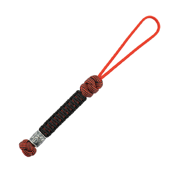 M-Tac темляк Scandinavian Mannaz Silver Black&Red