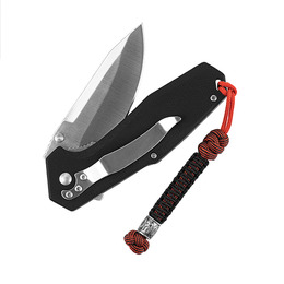 M-Tac темляк Scandinavian Mannaz Silver Black&Red
