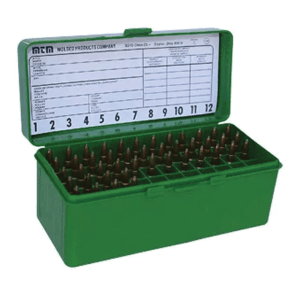 Коробка MTM RM-60 на 60 патронів кал. 222-250 Rem; 243 Win; 7,62x39 і 308 Win. Green