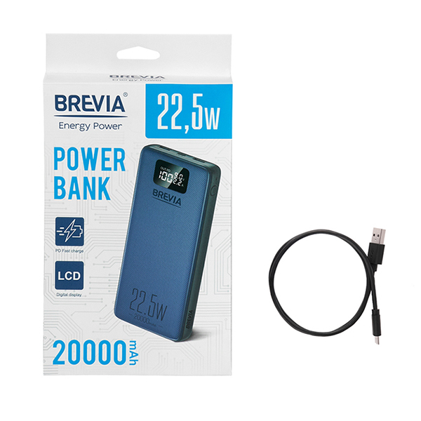 Power Bank Brevia 20000mAh 22.5W,Li-Pol,LCD. Фото 9
