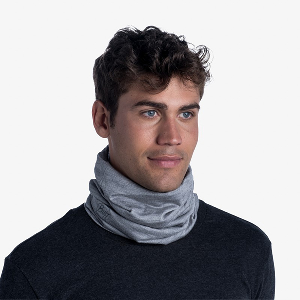 Шарф-труба Buff Lightweight Merino Wool Solid Light Grey. Фото 4