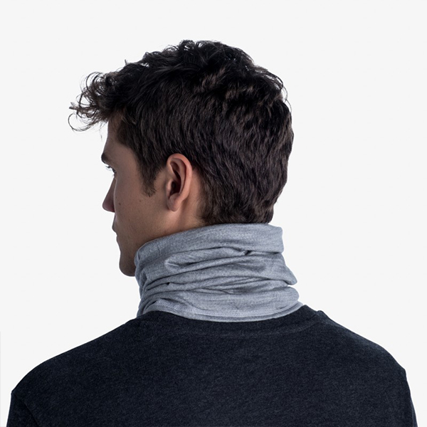 Шарф-труба Buff Lightweight Merino Wool Solid Light Grey. Фото 6