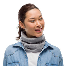 Шарф-труба Buff Lightweight Merino Wool Solid Light Grey. Фото 9