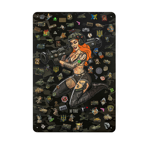 M-Tac панель для нашивок Tactical girl AT-4 900x1300 Black MC