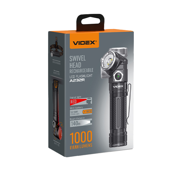 Портативний світлодіодний ліхтарик VIDEX VLF-A232R 1000Lm 5000K. Фото 2