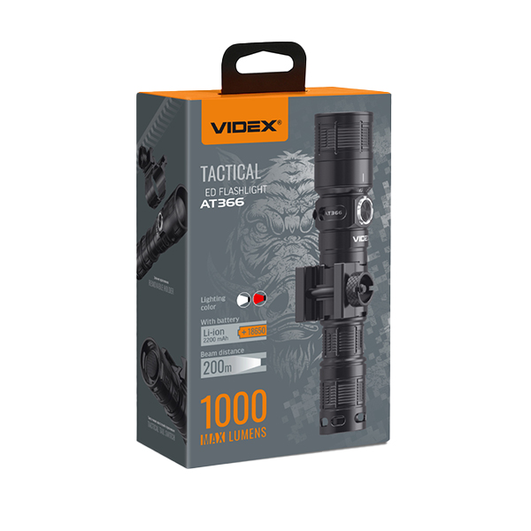 Тактичний світлодіодний ліхтарик VIDEX VLF-AT366 1000Lm 5000K. Фото 2