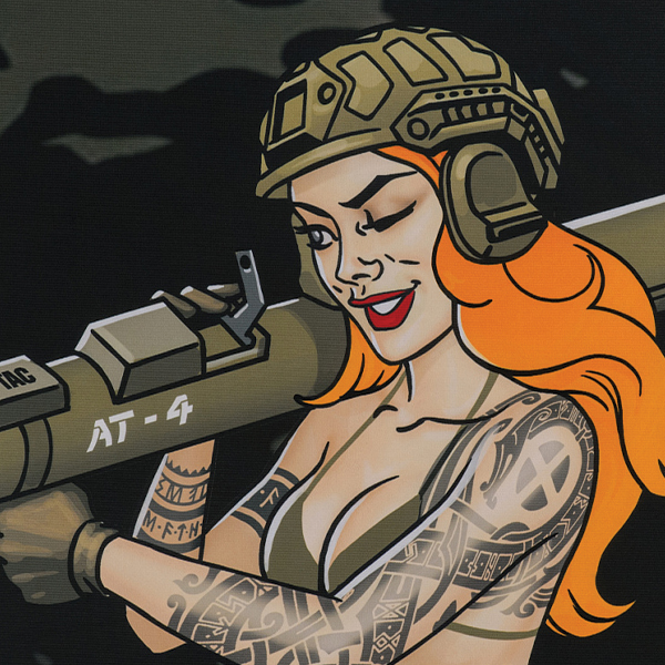 M-Tac банер Tactical girl AT-4 900x1300 Black MC. Фото 2