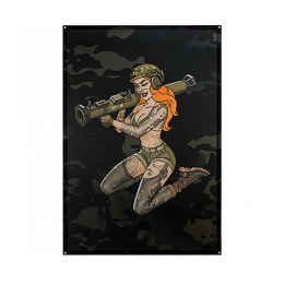 M-Tac банер Tactical girl AT-4 900x1300 Black MC