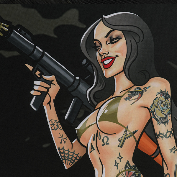 M-Tac банер Tactical girl RPG 900x1300 Black MC. Фото 2