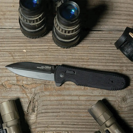 Розкладний ніж SOG Pentagon XR Black Out. Фото 11