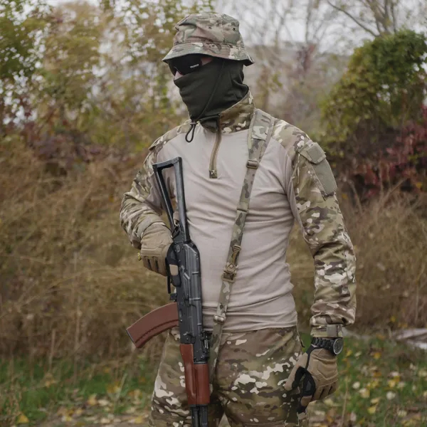 Двоточковий збройовий ремінь зі швидким регулюванням Multicam USA з металевими карабінами (2шт). Фото 7