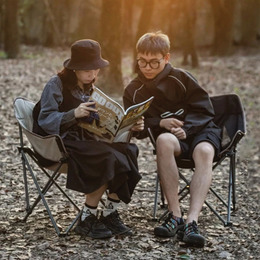 Крісло складане Naturehike NH20JJ022 600D Oxford Cotton / сталь, бежевий. Фото 4
