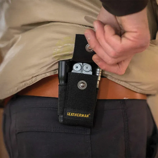 Чохол Leatherman Large 4.75", чорний нейлон з кишеньками-гумками. Фото 13