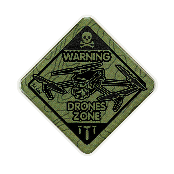 M-Tac наклейка об'ємна Drones Zone Olive