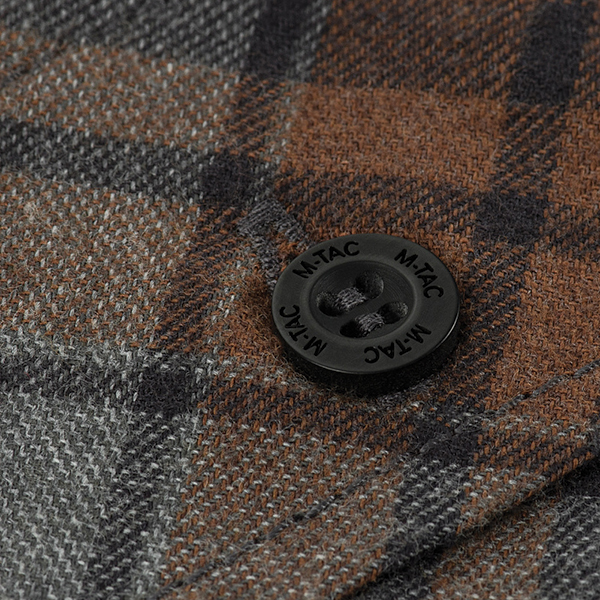 M-Tac сорочка Lumberjack Merino Cold Weather Gray/Brown. Фото 7