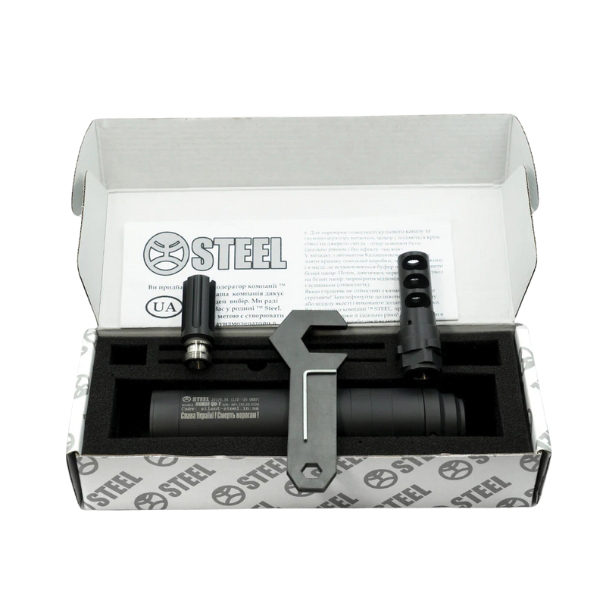 Саундмодератор STEEL Horde QD-T .223 1/2*28 Small. Фото 7