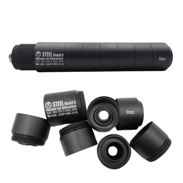 Саундмодератор STEEL Modul 9 for Booster 9mm 1/2*28. Фото 4