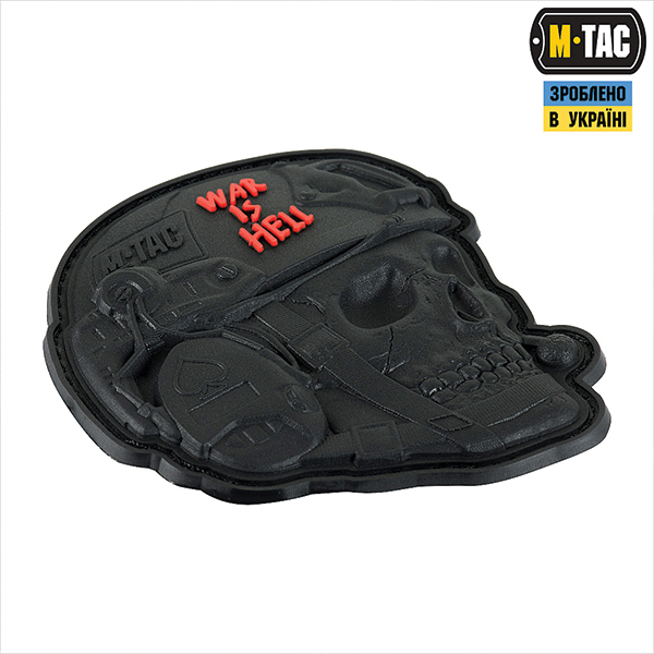 M-Tac нашивка War is Hell 3D PVC Black. Фото 2