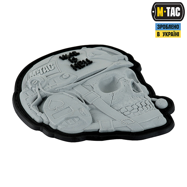 M-Tac нашивка War is Hell 3D PVC Grey. Фото 2