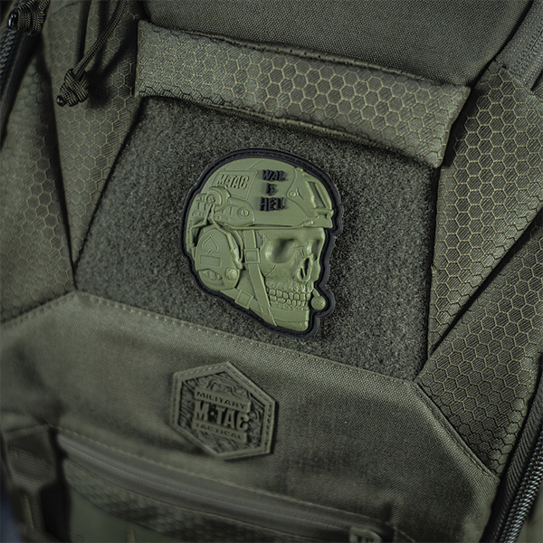 M-Tac нашивка War is Hell 3D PVC Olive. Фото 7