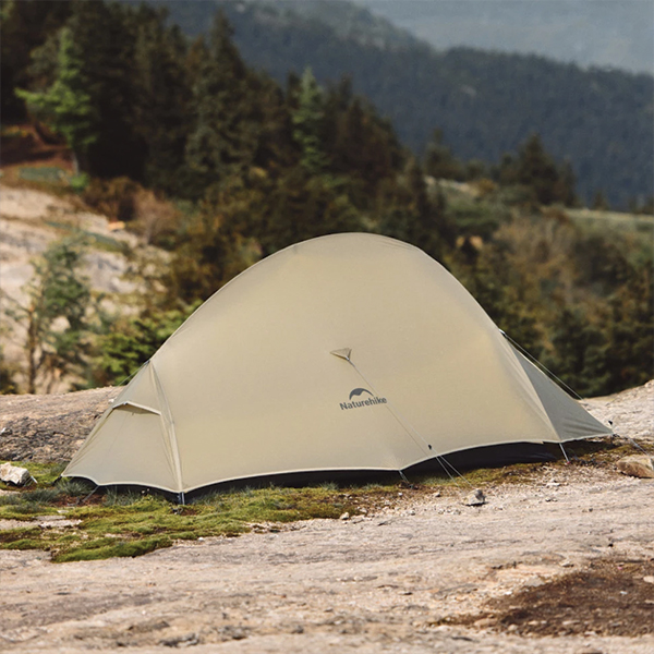 Намет надлегкий двомісний з футпринтом Naturehike Cloud Up Pro CNK2350WS020, 20D, світлий сірий. Фото 3