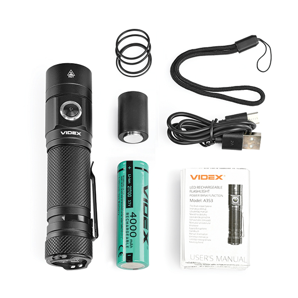 Портативний світлодіодний ліхтарик VIDEX VLF-A353 900Lm 5000K. Фото 12